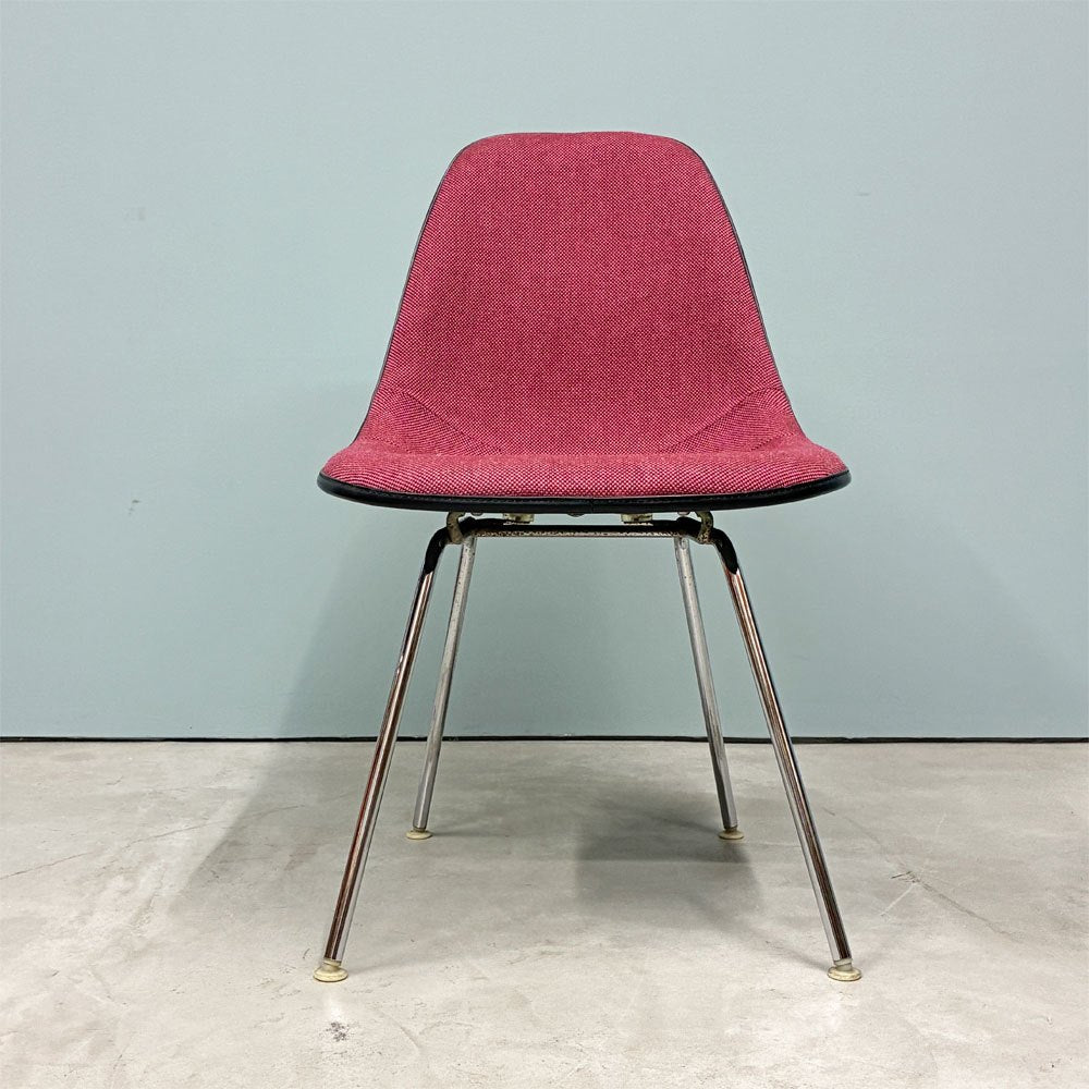ハーマンミラー Herman Miller サイドシェルチェア MFS製 FRP アプホルスター ファブリック Hベース イームズ ビンテージ ◎