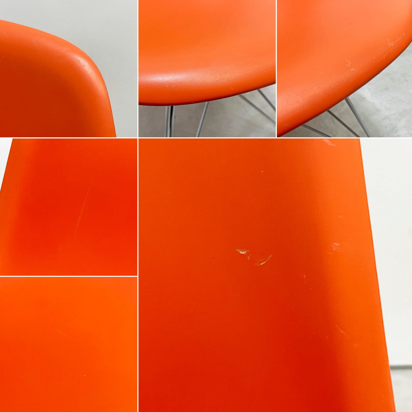 ヴィトラ Vitra サイドシェルチェア エッフェルベース ポリプロピレン製 オレンジ C&R イームズ ミッドセンチュリーデザイン ●