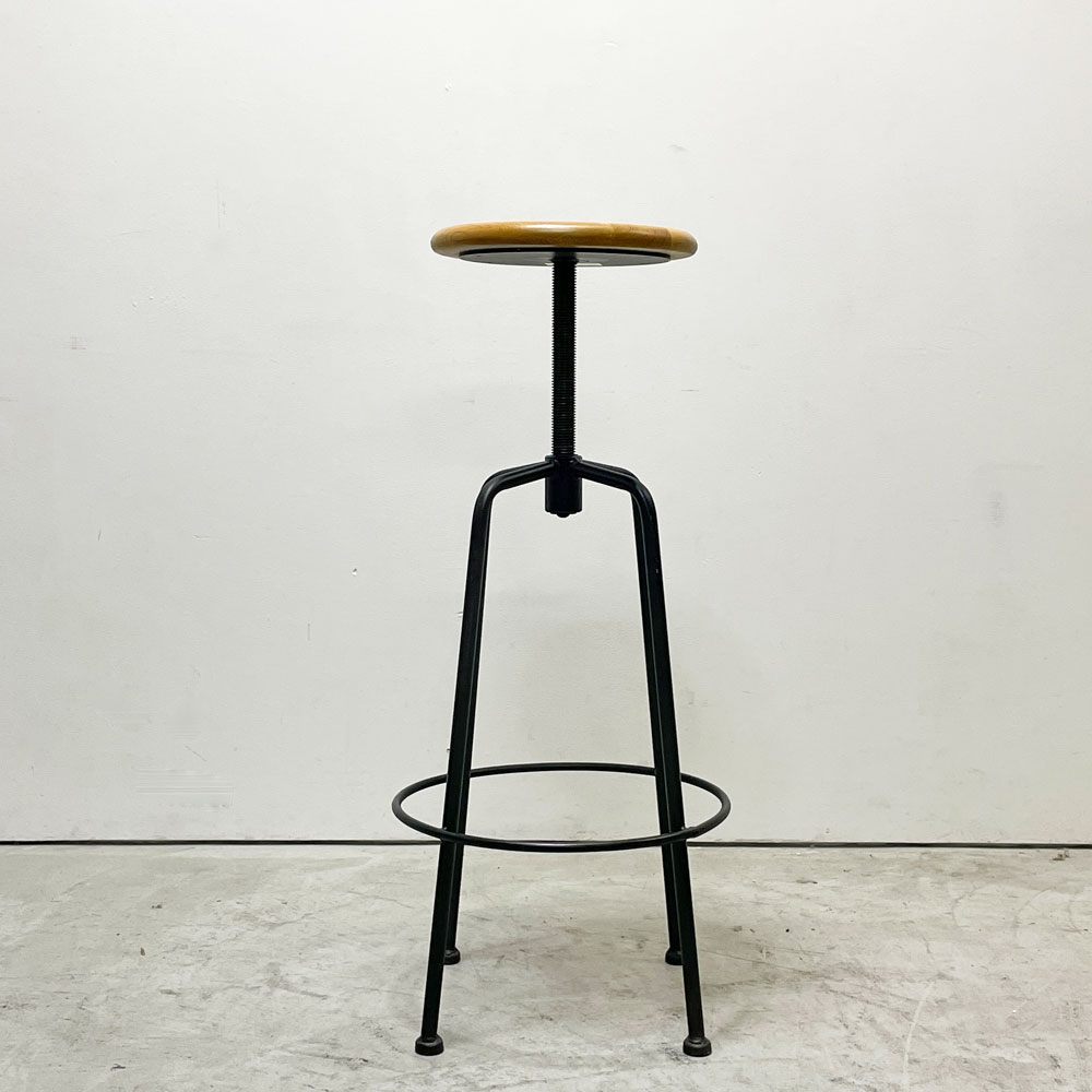 クラッシュゲート CRASHGATE ノットアンティークス Knot Antiques コンベックス CONVEXⅢ STOOL ハイスツール Lサイズ オーク材 昇降式 ●