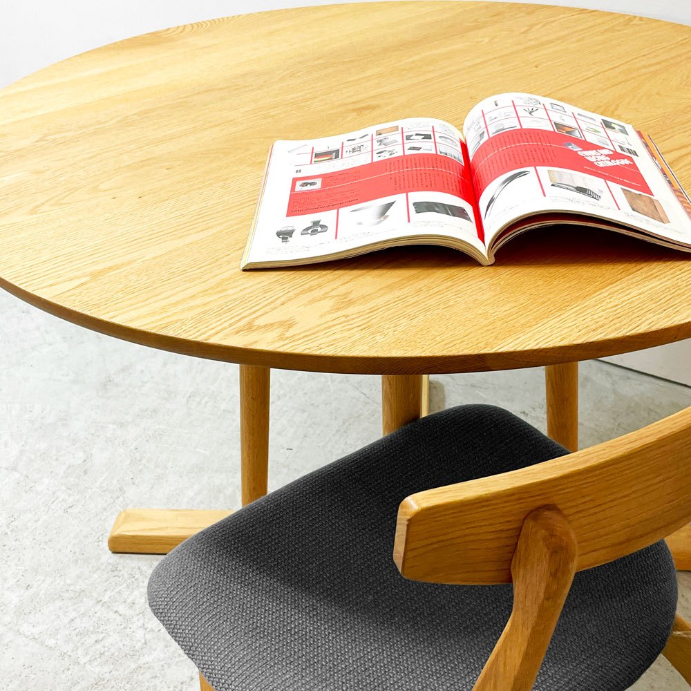 アクタス ACTUS タイム THYME ダイニングテーブル ラウンド Φ110cm オーク材 定価￥147,400- ●