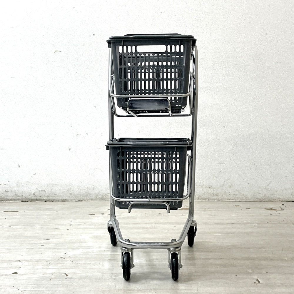 パシフィックファニチャーサービス P.F.S バスケットカート BASKET CART バスケット2個付 定価\29,700 ●