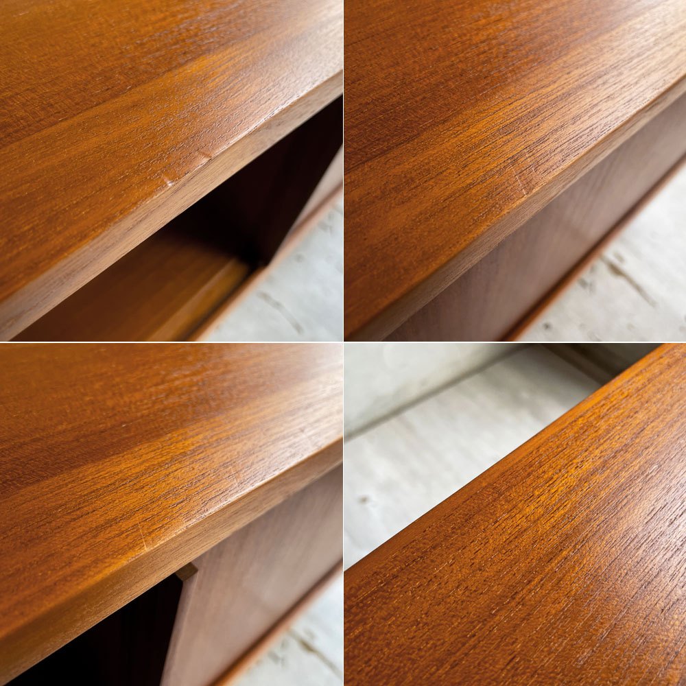 クロロス CHLOROS カットスルーワンステップ Cut Through 1step テレビボード AVボード チーク材 北欧スタイル W152cm 定価￥59,400- ♪