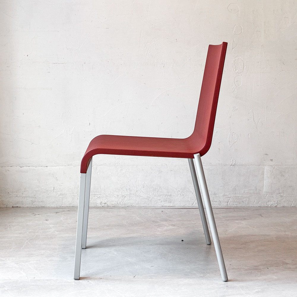 ヴィトラ vitra. ゼロスリー .03 ダイニングチェア スタッキングチェア マールテン・ヴァン・セーヴェレン Maarten Van Severen レッド A ★