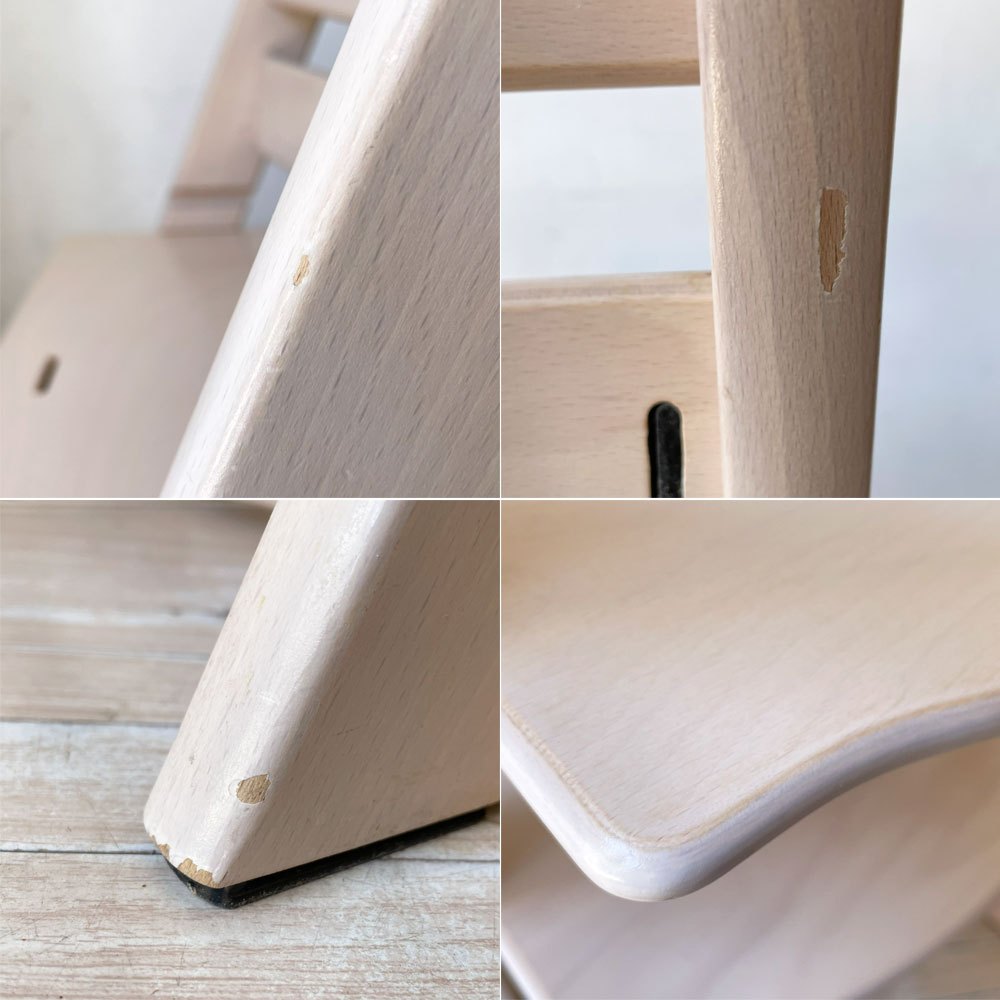 ストッケ STOKKE トリップトラップ TRIPP TRAPP ホワイトウォッシュ ベビーチェア キッズチェア S/N6～ ノルウェー 北欧家具  ★