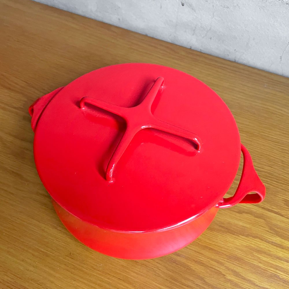 ダンスク DANSK コベンスタイル 両手鍋 ホーロー キャセロール W26cm イェンス・クイストゴー レッド 北欧 デンマーク ♪
