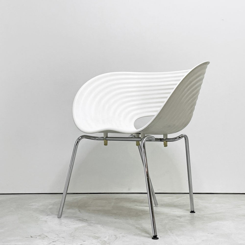 ヴィトラ vitra トムバックチェア Tom Vac ダイニングチェア スタッキングチェア ロン・アラッド ホワイト モダンデザイン 現状品 B ●