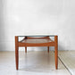 ハイク HIKE オリジナルファニチャー Original furniture ガラスソファテーブル Glass sofa tableチーク材 W100cm 北欧デザイン ★