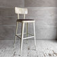 ダルトン DULTON スタンダードバーチェア Standard bar chair ハイチェア アイボリー スチール×ファブリック USビンテージスタイル 座面張替え済 参考定価¥28,600- A ♪