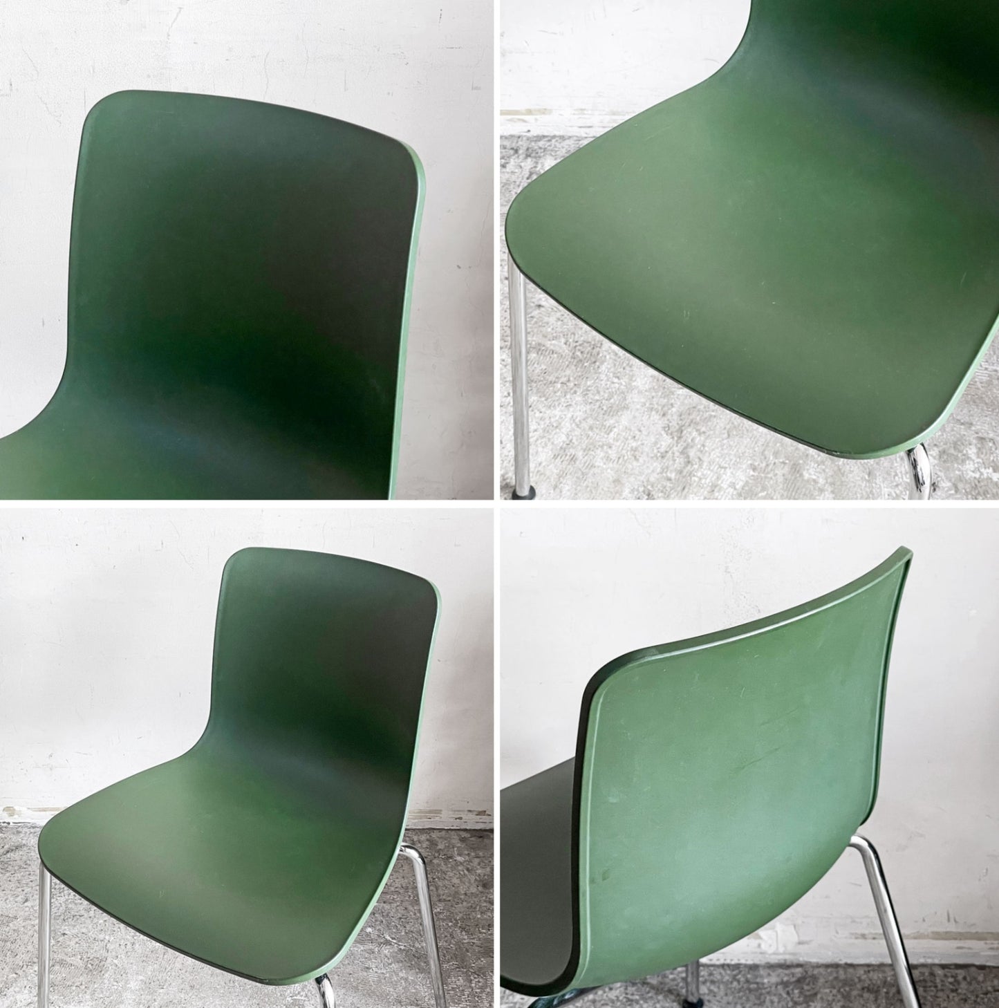 ヴィトラ vitra ハルチューブ HAL Tube サイドチェア ダイニングチェア スタッキング グリーン ジャスパー・モリソン C ■