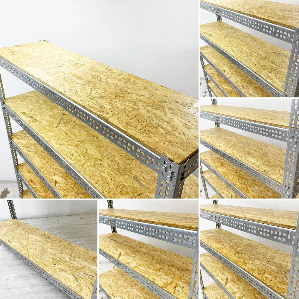 リオン LYON アングルシェルフ SLOTTED ANGLE SHELF オープンシェルフ 6段 インダストリアル P.F.S取扱い セミオーダーサイズ ●