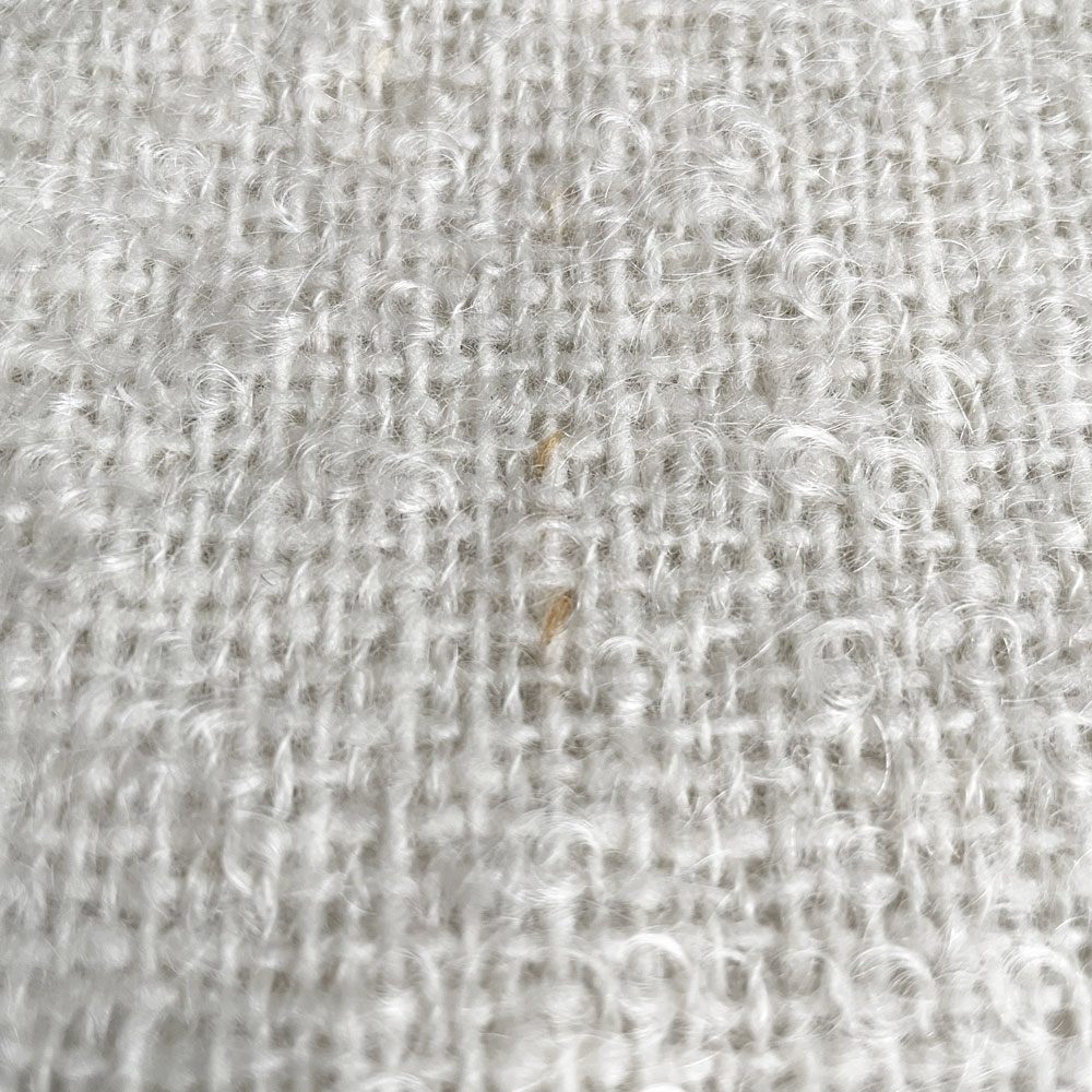 モーン・テキスタイル MOURNE TEXTILES モヘアループ ワイドスカーフ ブランケット ナチュラルホワイト 115cm×200cm 北アイルランド ♪