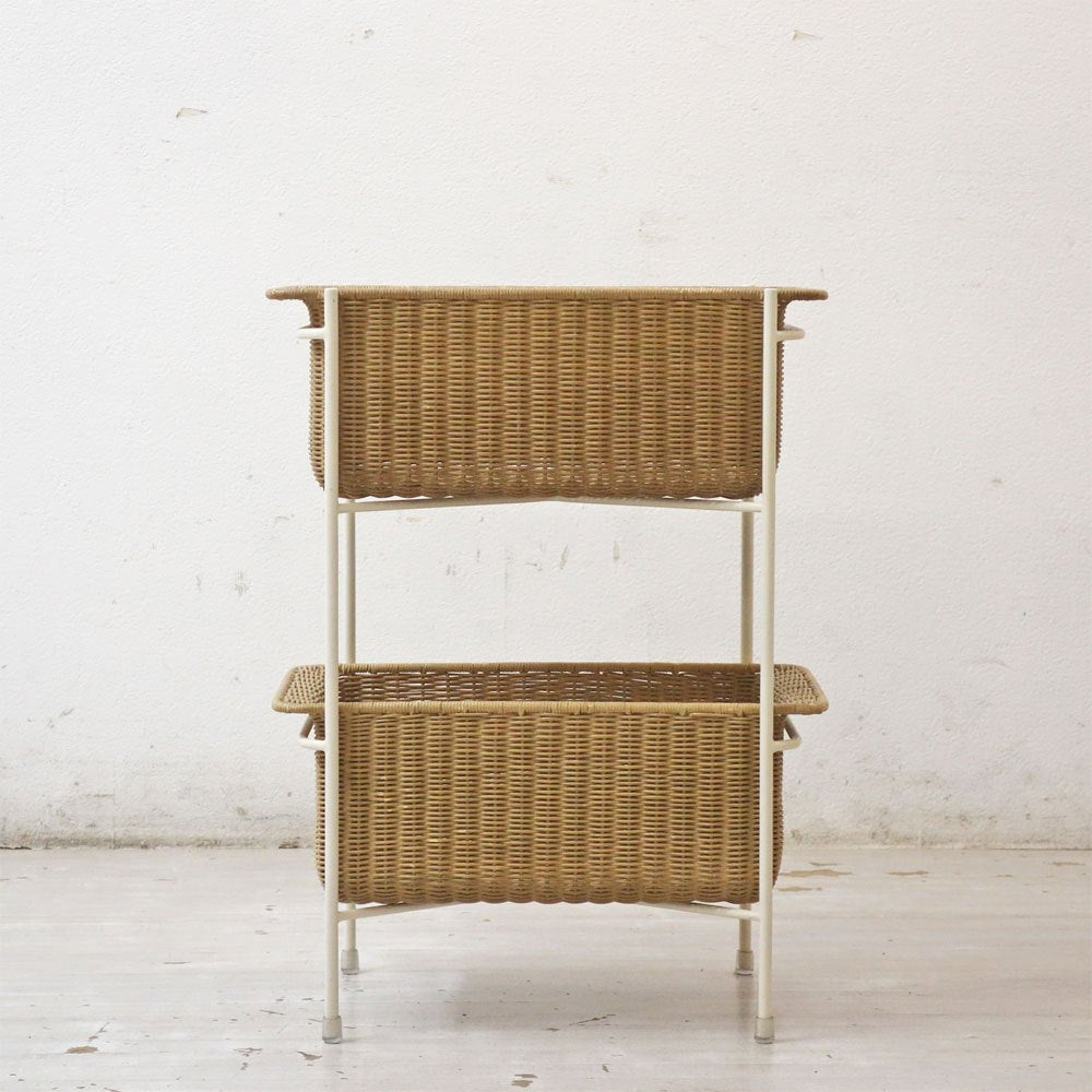 イデー IDEE ワラビー WALLABY バスケットスタンド BASKET STAND ラタン スチール ホワイト ●