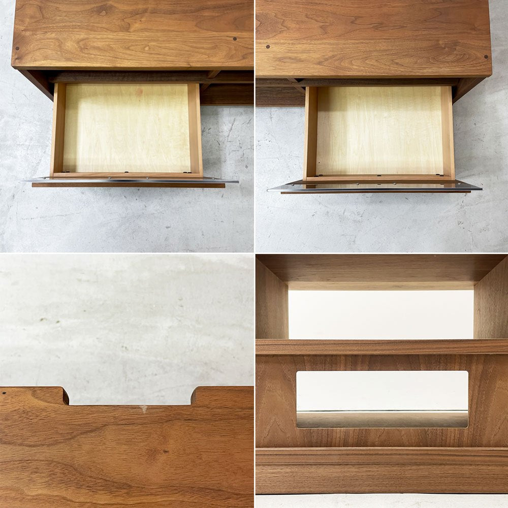 マスターウォール MASTERWAL バス BASS AVボード TVボード ローボード W180cm ウォールナット無垢材 アカセ木工 オーダー仕様 ●