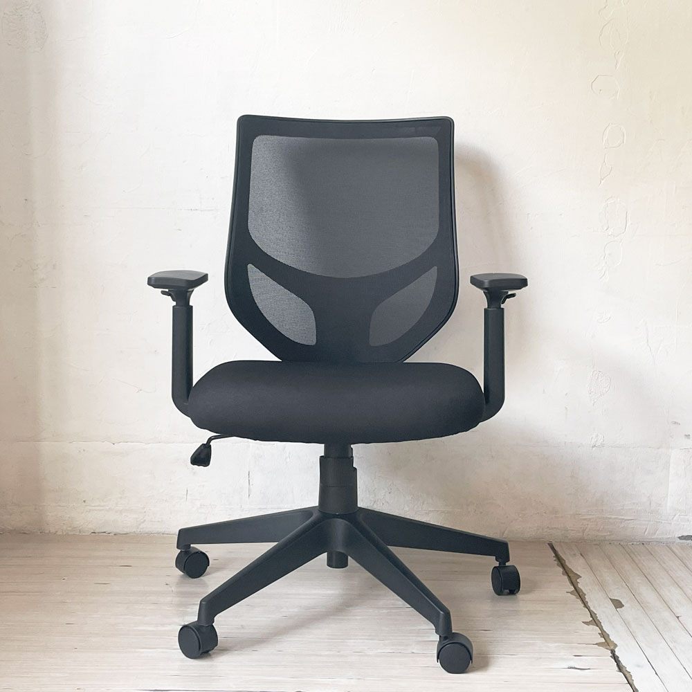 無印良品 MUJI ワーキングアームチェア デスクチェア オフィスチェア 学習椅子 キャスター ブラック ★