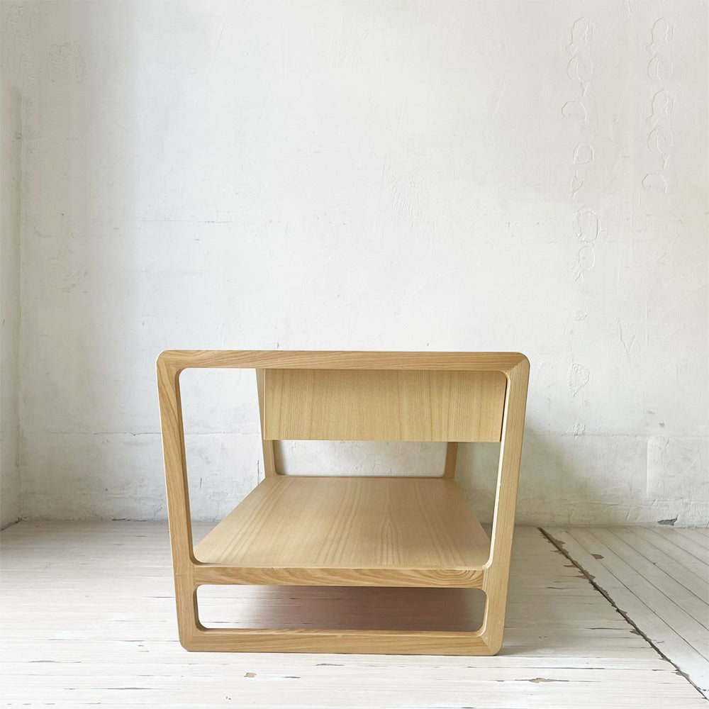リラックスフォーム RELAX FORM クラム センターテーブル CLAM CENTER TABLE タモ材 W105cm 定価￥44,000- ★