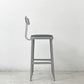 リオン LYON ファクトリー チェア FACTORY CHAIR カウンターチェア グレー バックレスト クッション PVCレザー 座面高69cm パシフィックファニチャーサービス P.F.S取り扱い D ●