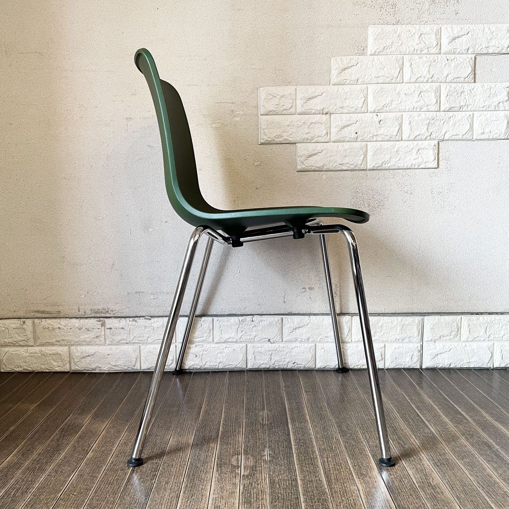 ヴィトラ vitra ハルチューブ HAL Tube サイドチェア ダイニングチェア グリーン スタッキング ジャスパー・モリソン 定価￥39,600- A ◎