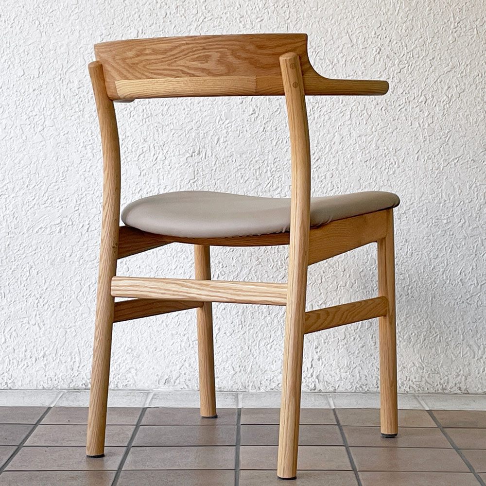アクタス ACTUS スープ SOUP ダイニングチェア タイプC オーク材 オイル仕上げ ハーフアーム PVCレザー 受注生産品 ◇