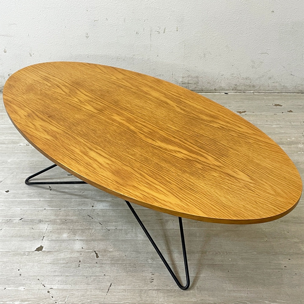 サザビー sazaby オーバルライン Oval Line コーヒーテーブル ローテーブル ミッドセンチュリーデザイン ●