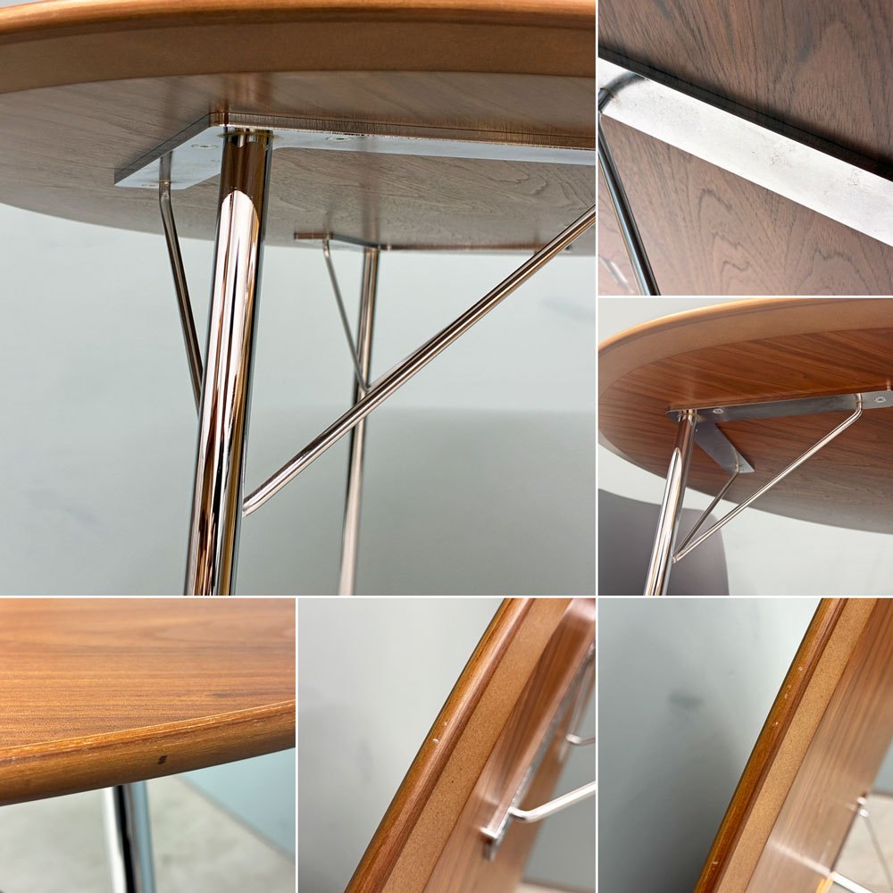 フリッツハンセン Fritz Hansen エッグテーブル EGG ダイニングテーブル 3603 ウォールナット 115cm アルネ・ヤコブセン 美品 ◎