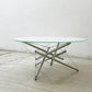カッシーナイクスシー Cassina ixc. 713 Table ローテーブル センターテーブル クリア×ホワイトガラス ラウンド Φ89cm テオドール・ワッデル Theodore Waddell 廃番 ガラス交換品 ●