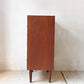 北欧ビンテージ Scandinabian Vintage チェスト キャビネット 6ドロワーズ チーク材 H101cm デンマーク 北欧家具 鍵欠品 ★