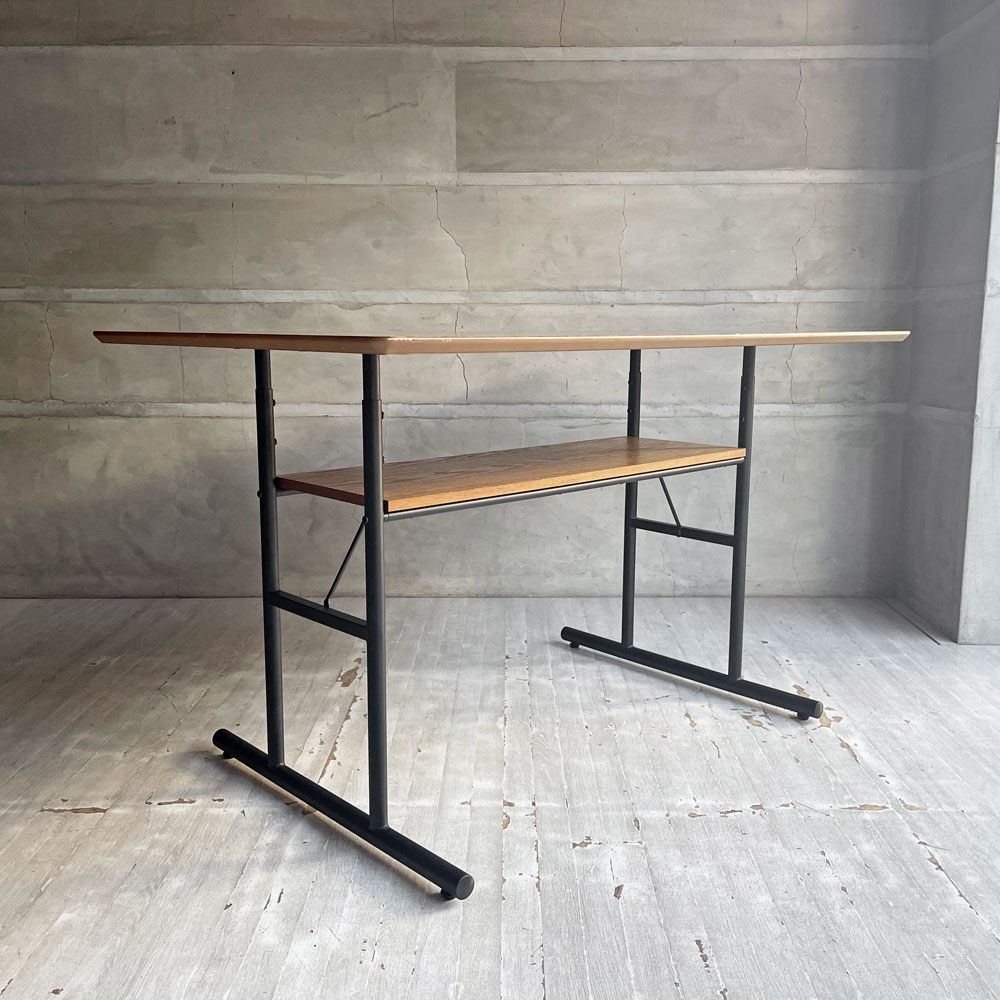 ジャーナルスタンダードファニチャー j.s.F パクストン PAXTON LD TABLE エルディーテーブル LDテーブル アッシュ材 ブラックスチール アジャスター付 定価¥44,000- ♪