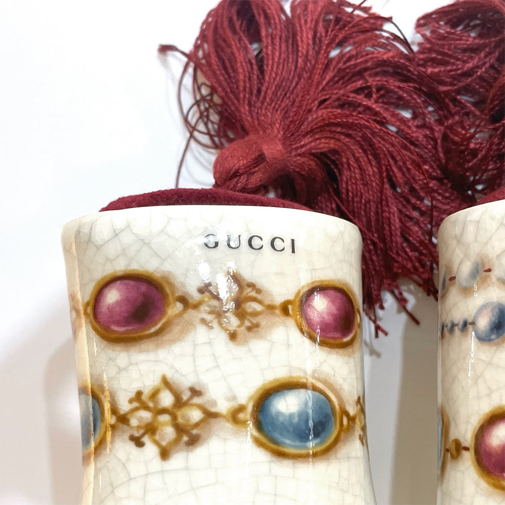 グッチ GUCCI グッチ デコール GUCCI DÉCOR ジュエリー プリント ハンドトレイ Jewelry Print Hand Tray 美品 ★