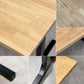 かなでもの KANADEMONO ザ・テーブル THE TABLE デスク W140xD62cm ラバーウッド Iライン脚 配線孔付き ◎