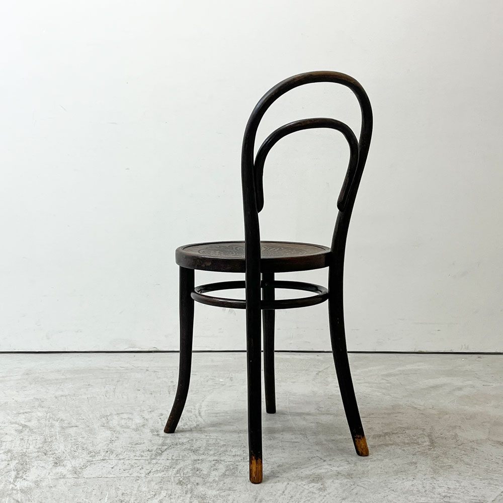 トーネット THONET No.14 ダイニングチェア ラウンドバック ベントウッドチェア 曲木 チェコ製 ビンテージ B ●