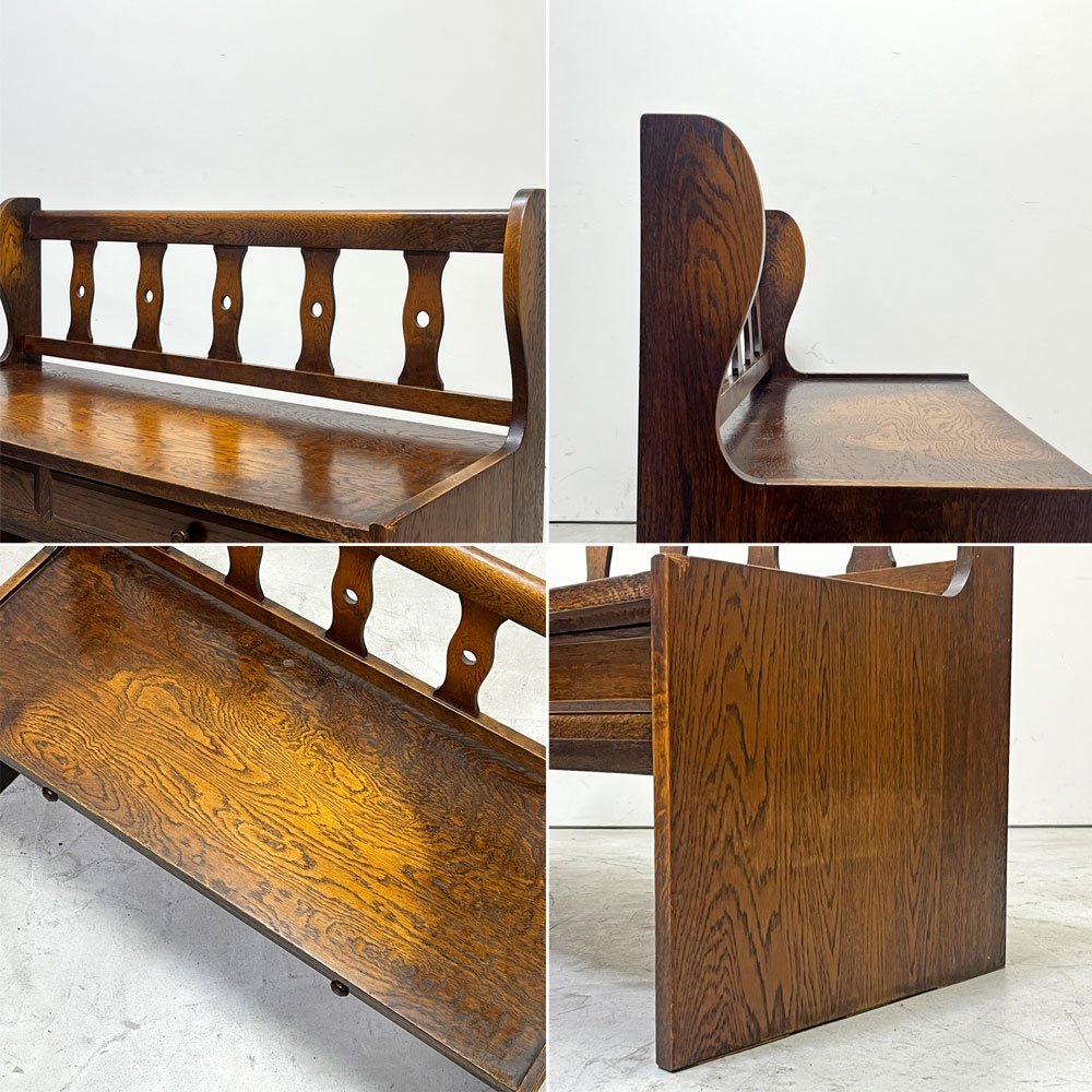 三越家具 ブルージュ Brugge ベンチ 2ドロワー オーク無垢材 カントリーハウス クラシカル 英国スタイル ●