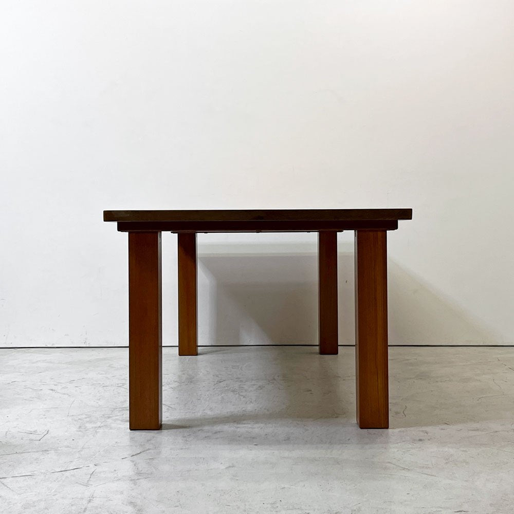 日田工芸 Hita Craft チーク 無垢集成材 伊勢丹オリジナル ダイニングテーブル 角脚 ジャパンビンテージ W165cm ●