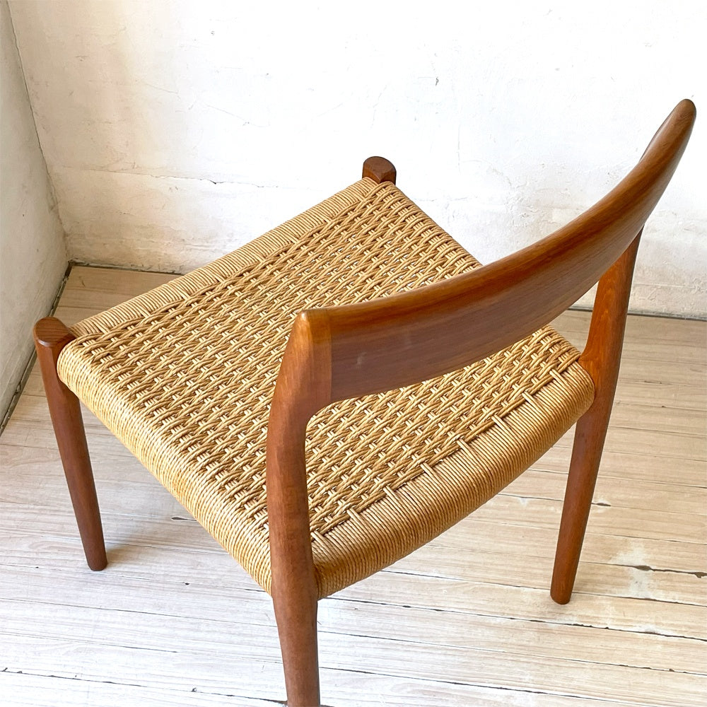 JLモラー J.L.Moller Model No.77 ダイニングチェア チーク材 ペーパーコード ニールス・O・モラー デンマークビンテージ 北欧家具 ★