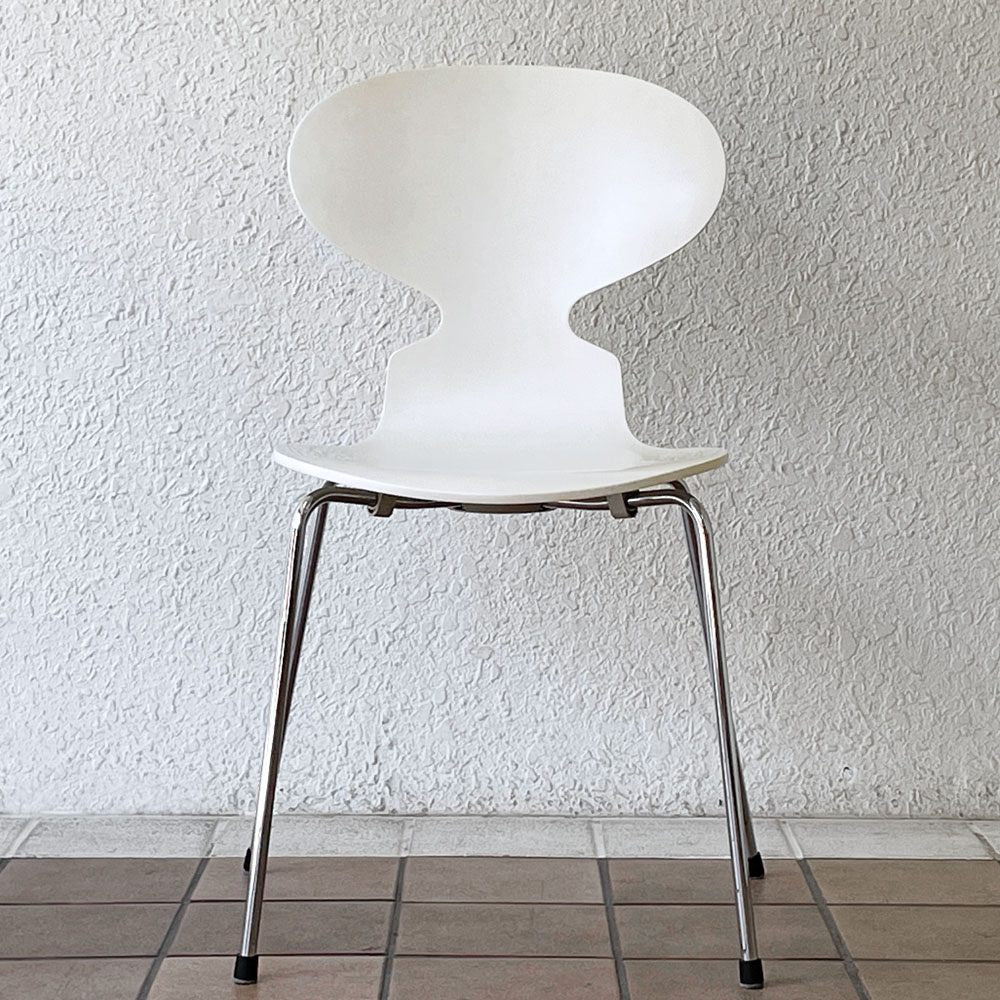 フリッツハンセン Fritz Hansen アントチェア アリンコチェア 4本脚 3101 ホワイト アルネ・ヤコブセン 北欧家具 ◇