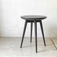 冨士ファニチア FUJI FURNITURE ナギ Nagi サイドテーブル T04510S オーク材 ダークブラウン 天板Φ40cm 小林幹也 ★