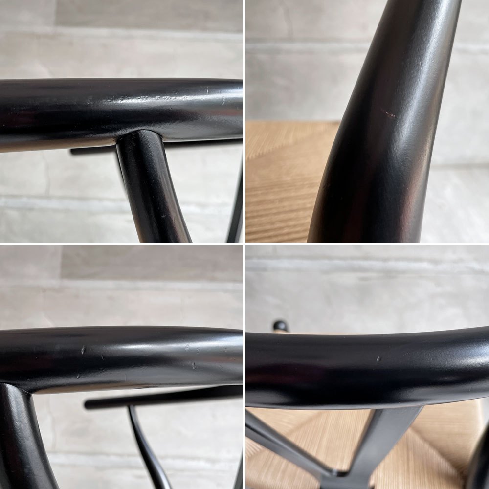 カールハンセン＆サン Carl Hansen & Son CH24 Yチェア ブラックラッカー ビーチ材 ペーパーコード ハンス・J・ウェグナー デンマーク 北欧家具 日本仕様 座面張替済♪