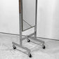 ステンレス スタンドミラー キャスター付 鏡 店舗什器 全身鏡 H152cm  ●