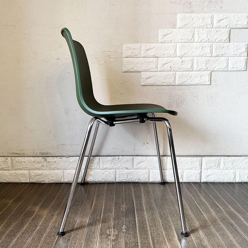 ヴィトラ vitra ハルチューブ HAL Tube サイドチェア ダイニングチェア グリーン スタッキング ジャスパー・モリソン 定価￥39,600- B ◎