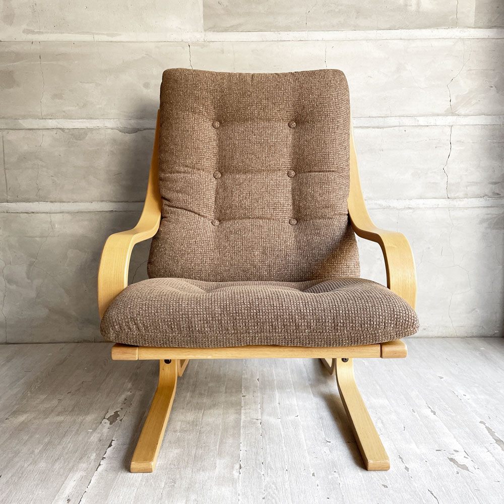 冨士ファニチア Fuji furniture アージオ ソファ AGIO SOFA 1Pソファ  両肘 アームラウンジチェア オーク材 ファブリック ♪