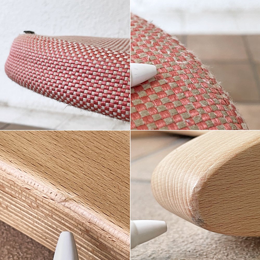 バランスラボ balans lab バランスシナジー balans Synergy ラウンド 腰痛対策椅子 スツール 昇降機能 ブナ材 スチール レッド系ミックスカラー ファブリック 替えカバー付き ◇