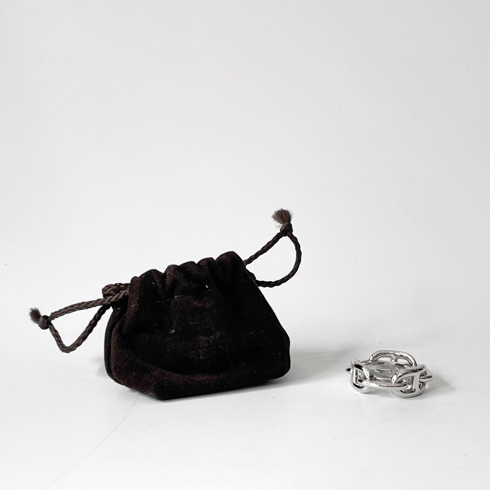 エルメス HERMES ルカデRegate シェーヌ・ダンクル Chaine d'Ancre スカーフリング シルバー スイス製 ★