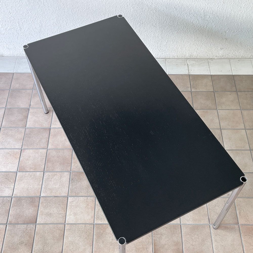 ユーエスエムハラー USMハラー USM Haller モジュラーファニチャー ハラーテーブル ワークデスク オーク材 W150cm スイングアーム付き ブラック ◇