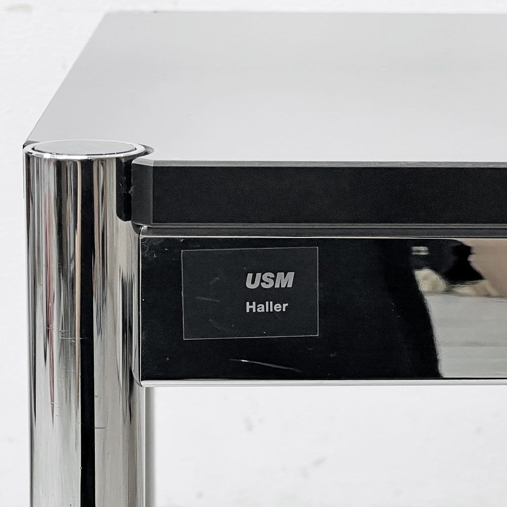 ユーエスエムハラー USMハラー USM Haller モジュラーファニチャー USMハラーテーブル ワーキングデスク ダイニング グラファイトグレー ラミネート天板 アジャスター 高さ調整機能付 スイス A ●