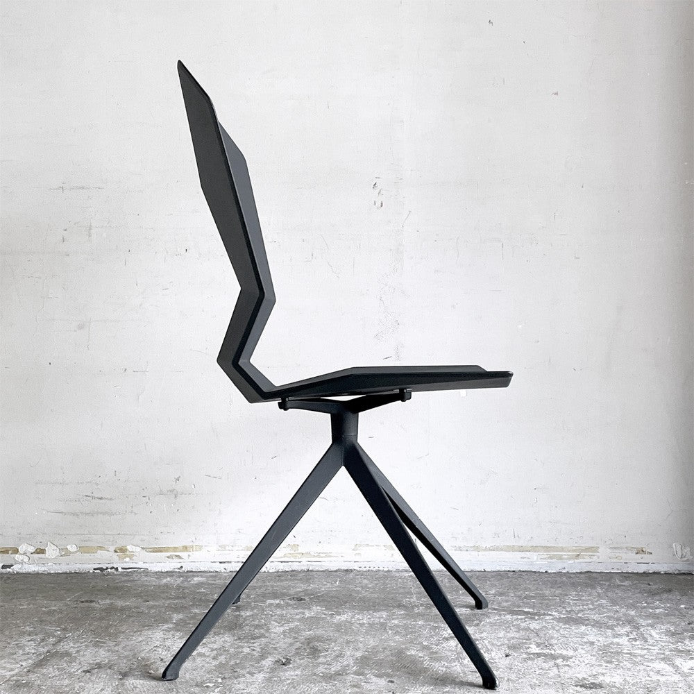 トムディクソン Tom Dixon Yチェア ダイニングチェア ブラック 回転式 アルミニウムベース ブラックパウダー塗装 モダンデザイン 希少 ■