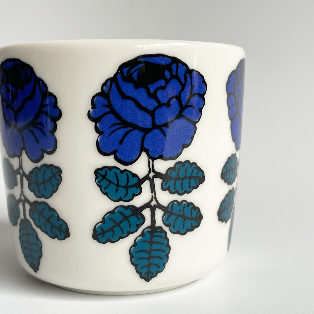 マリメッコ marimekko ヴィヒキルース VIHKIRUUSU ラテマグ ダークブルー マイヤ・イソラ フィンランド 北欧食器 廃番カラー A ♪