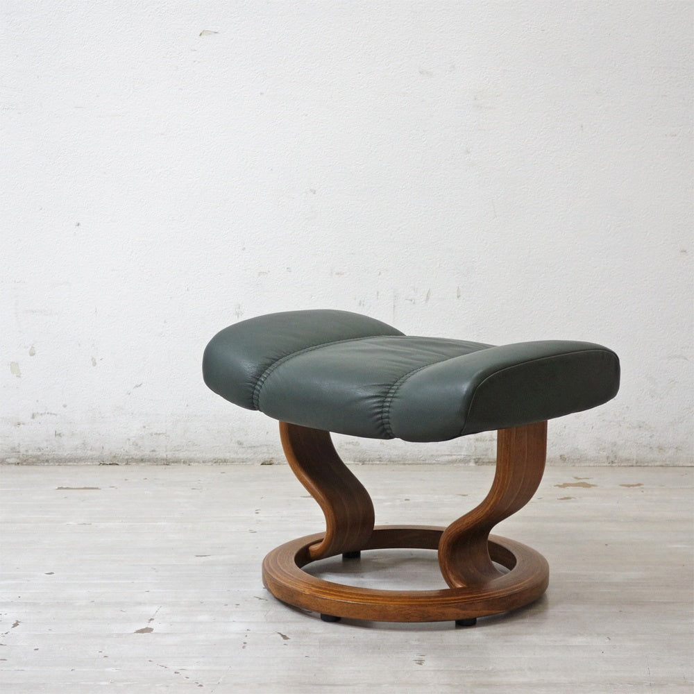 エコーネス EKORNES ストレスレスチェア stressless  オットマン グリーン系 角度調節可能 ●