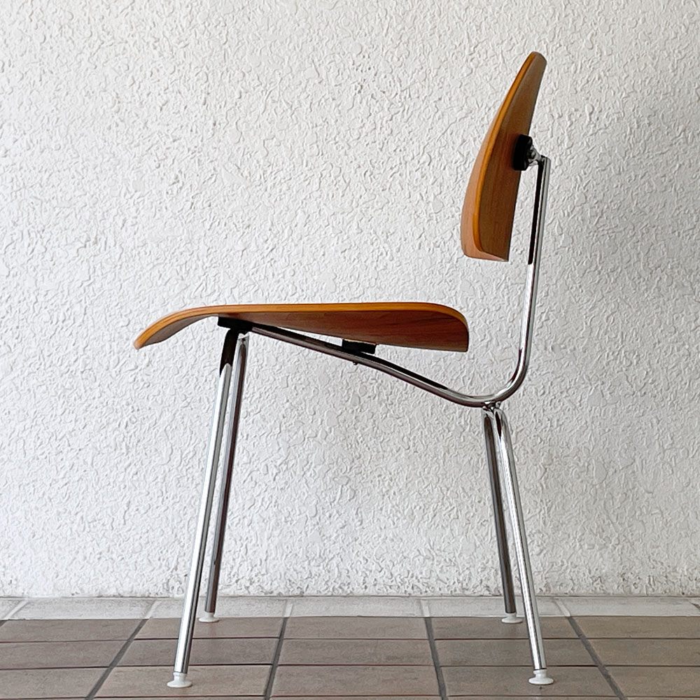 ハーマンミラー Herman Miller プライウッドダイニングチェア DCM メタルレッグ ウォールナット C&R イームズ ミッドセンチュリーデザイン 名作椅子 ◇