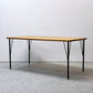 ニコアンド ファニチャーアンドサプライ niko and ... FURNITURE & SUPPLY ホワイトオークシリーズ ダイニングテーブル オーク無垢材 アイアン W155cm ●