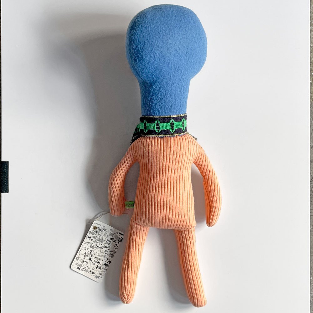 ボビーダズラー BOBBY DAZZLER 鳥のぬいぐるみ ブルー×オレンジ ハンドメイドドール 人形 H46.5cm イギリス ■