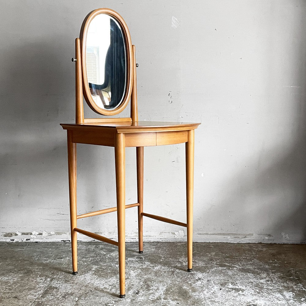 ビンテージ Vintage ドレッサー 鏡台 ドレッシングチェスト ビーチ材 抽斗2杯 ナチュラルテイスト W51×H123cm ナチュラル ■